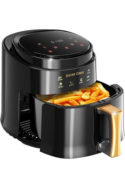 Silver Crest 1400W Digital Electric Air Fryer 10L Household Oven LCD Display Plastic Fast 1400W