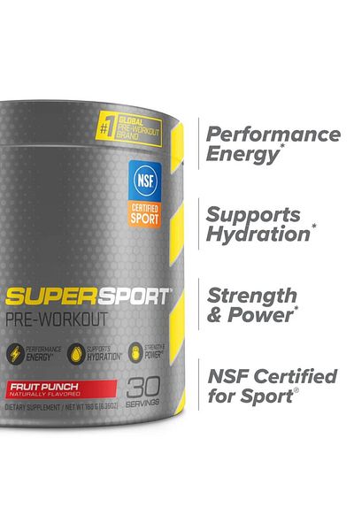 Cellucor C4, Super Sport, Pre Workout, Fruit Punch, 225g, 30 Servings