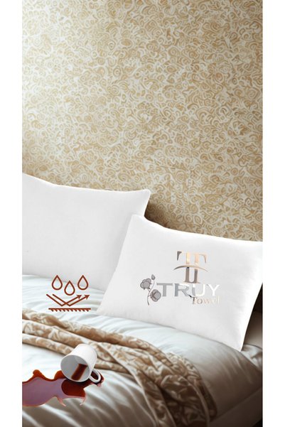 TruyTowel Micro Liquid Proof Pillow Mattress White 2 Pcs