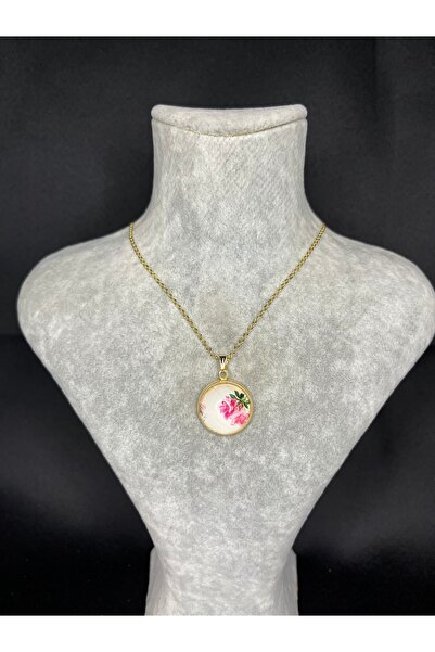 Mos Tespih زهرة نمط الصلب قلادة