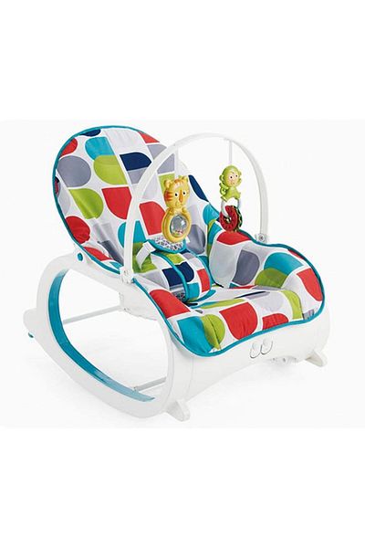 rexa Toddler Polka Dotted Portable Rocker – Lightweight Baby Rocking Chair (63 x 42 x 18 cm)