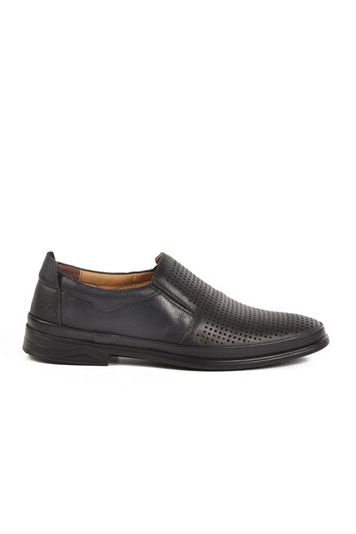 AYAKMOD Black Genuine Leather Gel Sole Anatomical Men's Casual Shoes Gmz 533 m