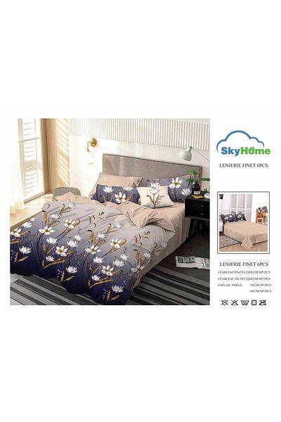 Sky Home Double bed linen set 6 pieces