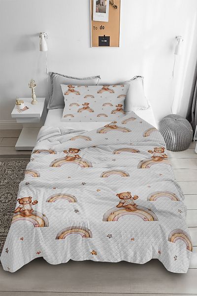 Bebişim Halı Teddy Bear Single Children's Pique Pillow with Case