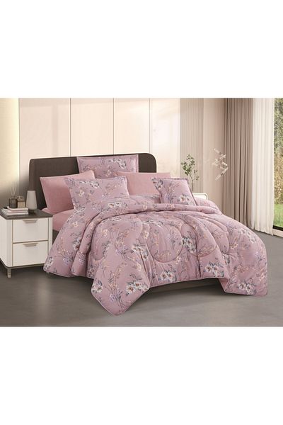 HOURS Horse Comforter Set, 7 Pieces, Double-Sided, Floral, Moira-04 Pillowcase