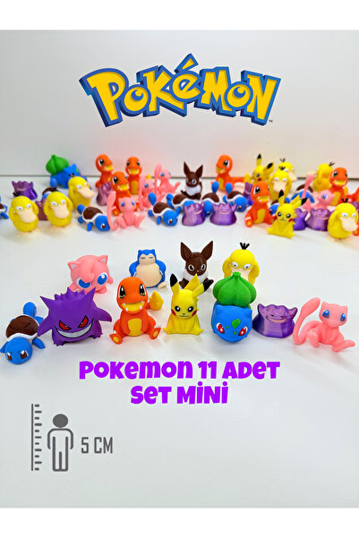 ThreeDesignStore Poke 11'li Set Figür Oyuncak Mini