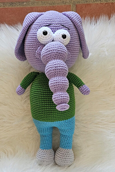 kelebeginruyasihobievi Amigurumi Uyku Arkadaşı Fil Necati Örgü Oyuncak