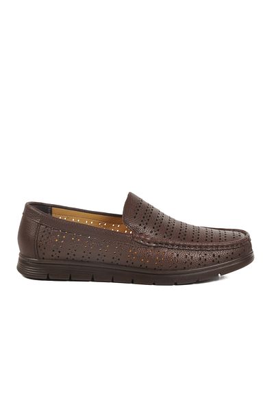 AYAKMOD Brown Genuine Leather Gel Sole Anatomical Men's Casual Shoes Gmz 005 m