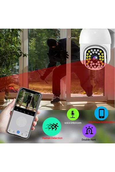 divendi-ro Mini CCTV IP PTZ WiFi 2.5 CCTV IP PTZ surveillance camera, wireless, infrared, rotation 355°, white