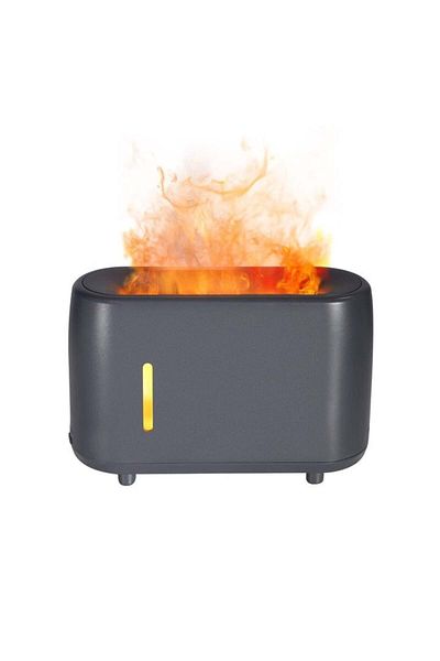 divendi-ro Humidifier - Aromatherapy Diffuser, 240ml, flame appearance, Remote Control - Grey