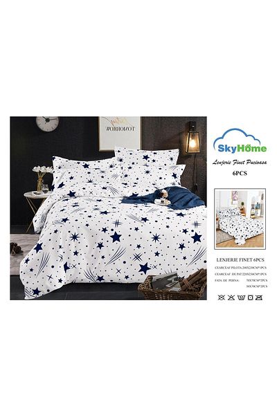 Sky Home Double bed linen set 6 pieces