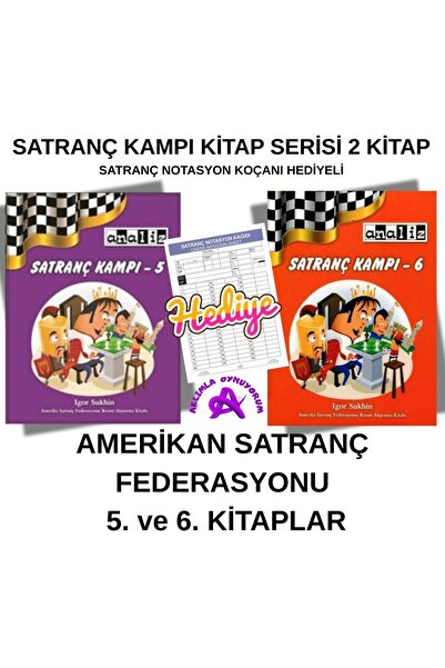 Analiz Yayınları Satranç Kampı Serisi 5. ve 6. Kitap (Notasyon Koçanı Hediyeli )