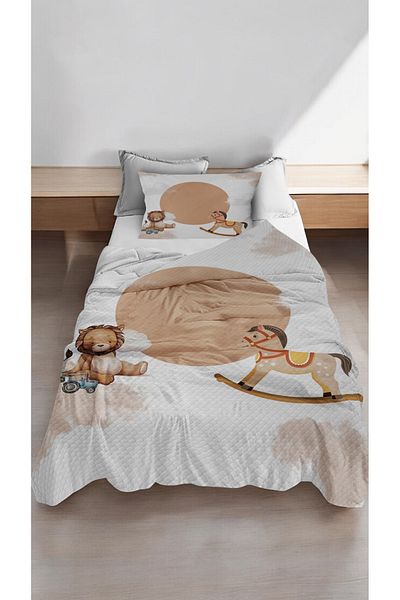 Bebişim Halı Cute Alan Horse Single Child Pique Pillow with Case