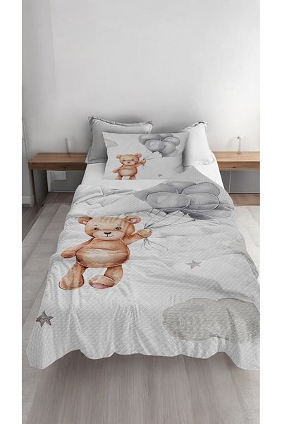 Bebişim Halı Teddy Bear Single Children's Pique Pillow with Case