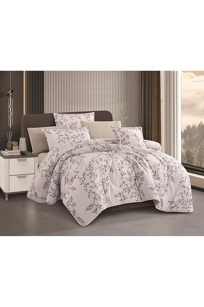 HOURS Horse Never 4-Piece Double-Sided Quilt Set with Moira-09 Pillowcase
