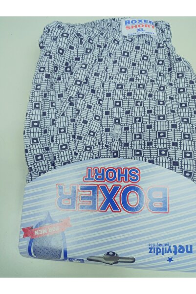 NETYILDIZ Men's Colorful Patterned Buttoned Boxer 4-Piece 100% Cotton