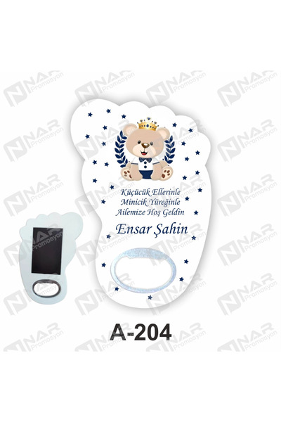 Nar Promosyon 30 Adet Ayak Magnet - Açacaklı ve Arkası Mıknatıslı, Ambalaj He...