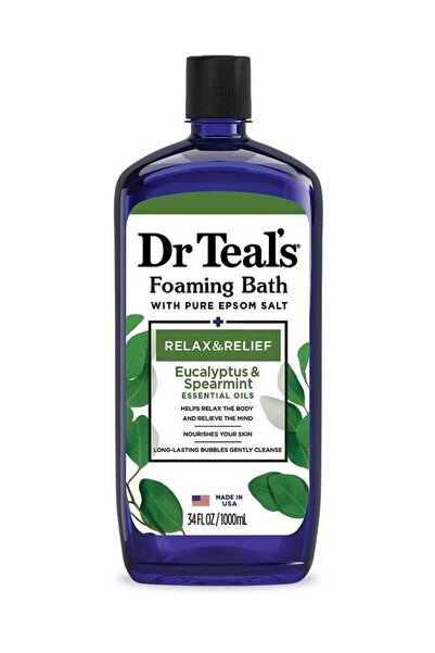 Dr Teals حمام دكتور تيلز الرغوي بملح إبسوم النقي، للاسترخاء والراحة مع الأوكا...