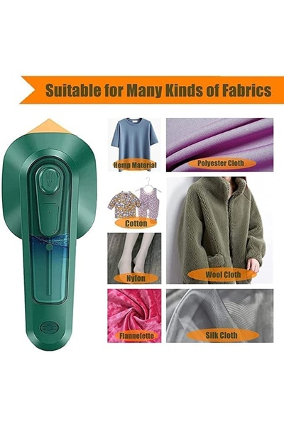 divendi-ro Mini fier de călcat cu abur, portabil, portabil, pentru călătorii, verde