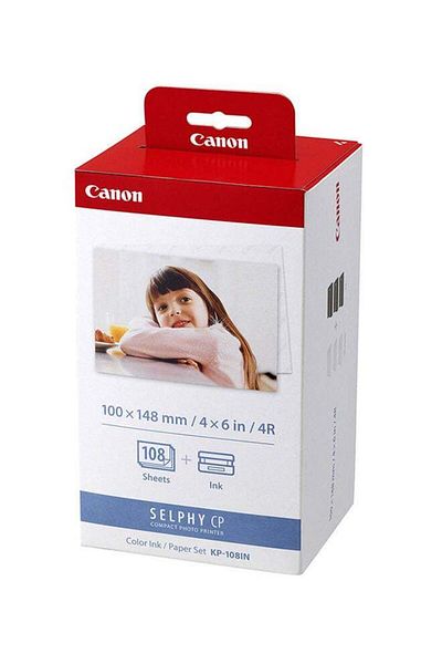 Canon A6 SELPHY CP Color Ink/Paper Set KP-108IN A6