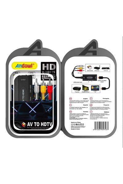 divendi-ro Video AV to HDTV Video AV to HDTV Converter model with 3 RCA