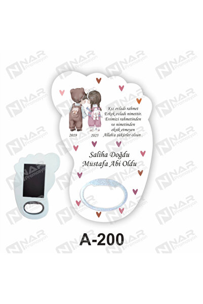 Nar Promosyon 30 Adet Ayak Magnet - Açacaklı ve Arkası Mıknatıslı, Ambalaj He...