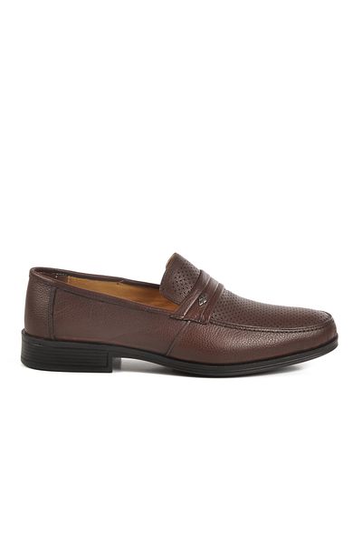 AYAKMOD Brown Genuine Leather Gel Sole Anatomical Men's Casual Shoes Gmz 302 m