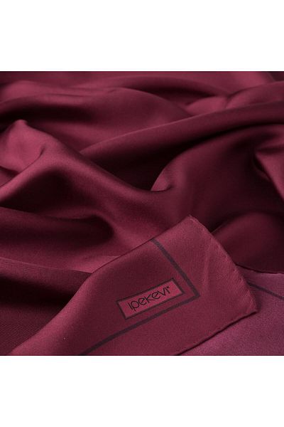 ipekevi Twill Silk Scarf - Frame - Claret Red