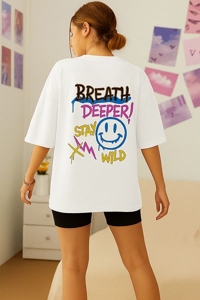 BENROMA 1 produs este un cadou pentru achiziții de 6 și mai sus Tricou imprimat supradimensionat