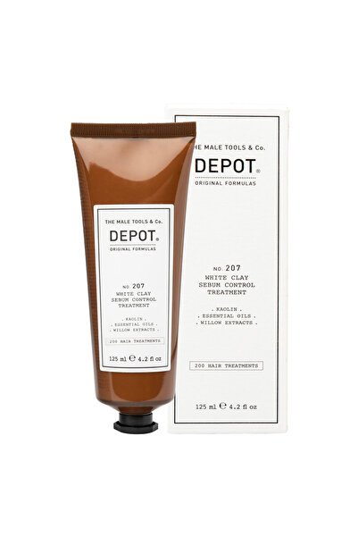 DEPOT No.207 White Clay Sebum Balancing Mask for Oily Hair for Men 125ml