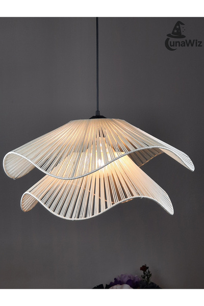 Luna Wiz Lotus İkili Makrome Bohem Rustik Avize