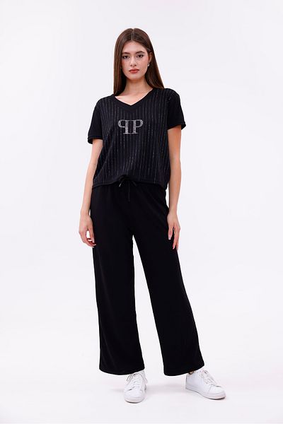 MODAMİNEM Women's Modal Pocket Suit with Stone Detail