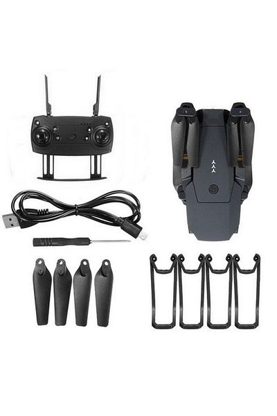 divendi-ro Drone with 2MP Camera and 600mAh Battery, Return Home Button, Live Streaming to Phone - Black