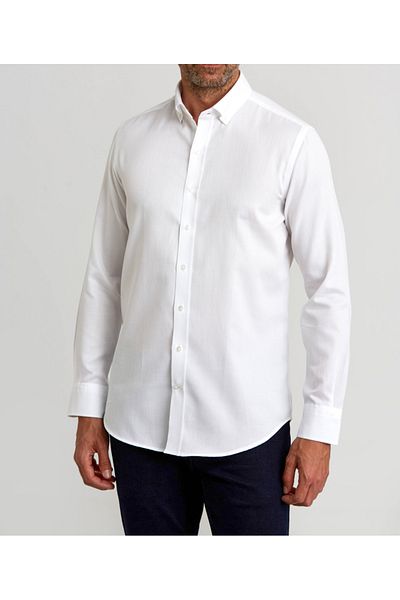 nightblack Slim Fit Lycra Stretch Cotton Pocketless Men's Shirt Pocketless Long Sleeve