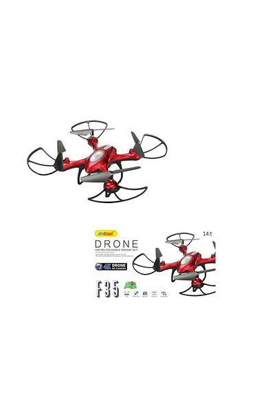 divendi-ro Drone with 4K video camera, F35, 3.7V 600mAh battery, flight time 9 minutes, 30 m distance, red