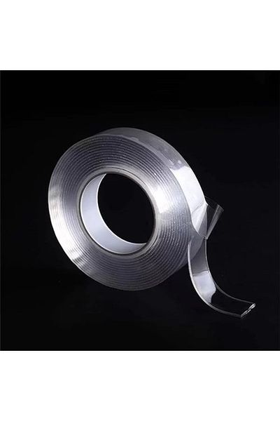 Mu Art Ahşap Transparent Double Sided Nano Tape Strong Silicone Gel Adhesive 3 Meters