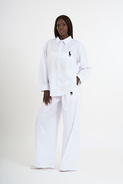 HANIQA Plus Size Summer Double Suit Shirt Pants - 25148