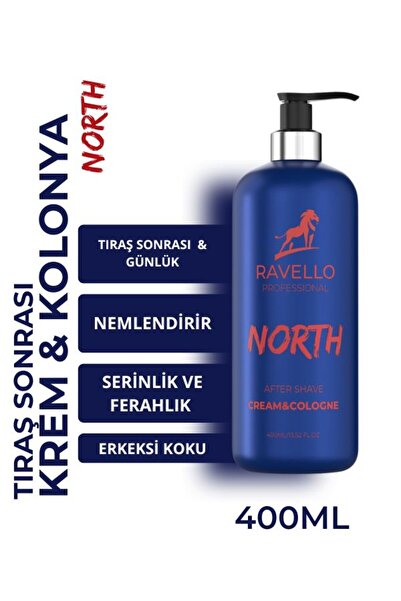 RAVELLO Professional North Krem Kolonya – Tıraş Sonrası Bakım 400ml | Masküle...