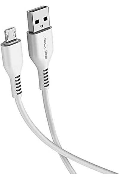 JELLICO KDS-30M 1-Meter Micro Cable, Fast Charging 3.1A USB Type A Male to Micro, White