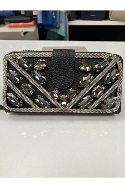 LÜKSERA Taş İşleme Detaylı Kadın El Cüzdanı