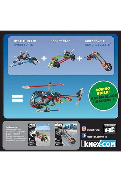 K'nex Stealth Plane Model Construction Set