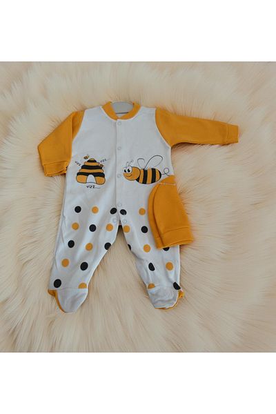 OEM Set Salopetă Și Căciuliță Bee, 6-9 Luni, 74 Cm