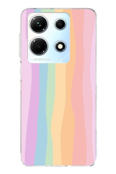 TechTree Infinix Note 30 Compatible Rainbow Colorful Transparent Silicone Case