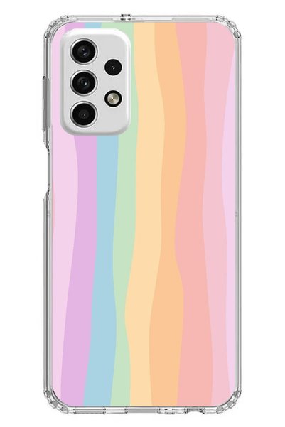 TechTree Samsung Galaxy A73 Compatible Rainbow Colorful Transparent Silicone ...