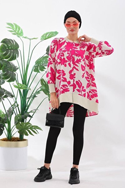 Polologin Butik Multicolored Viscose Tunic with Ribs