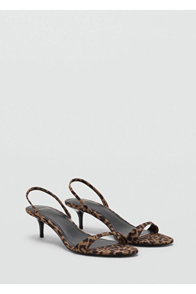 MANGO Woman Leopard Print Heel Sandals