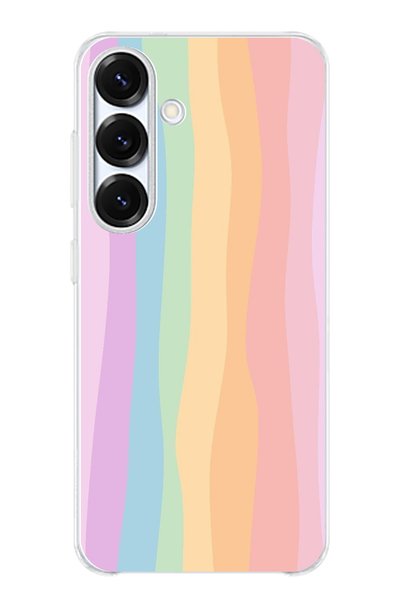 TechTree Samsung Galaxy S25 Plus Compatible Rainbow Colorful Transparent Sili...