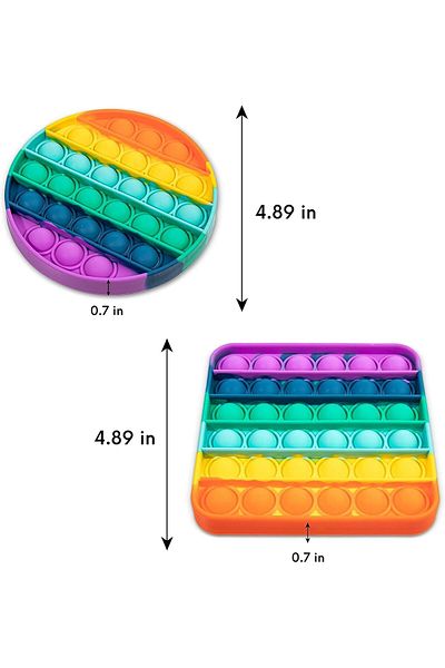 Generic Push Pop Bubble Fidget Sensory Toy - for Autism, Stress, Anxiety - Kids and Adults 2 Pack