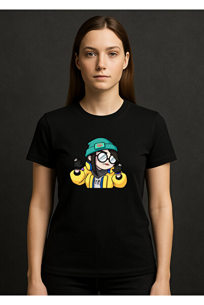 barsdepo Μπλουζάκι με στάμπα KILLJOY Oversize, Μαύρο μπλουζάκι Unisex Oversize