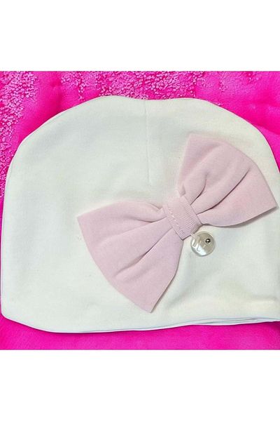 Erceylan Baby Girl Combed Beret Ecru
